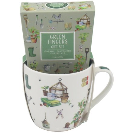 Green Fingers Coffee Mug Set, 17cm