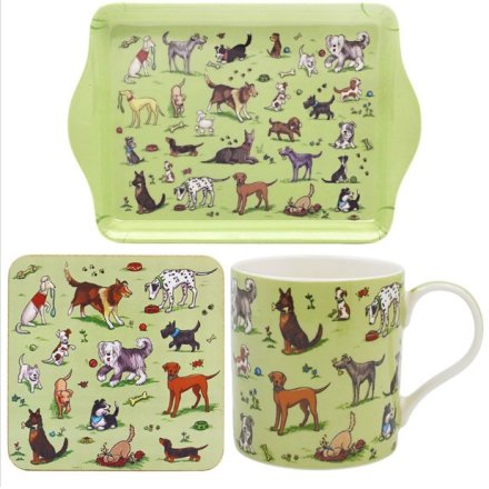 Hot Dog Mug, Tray and Coaster Set, 12cm