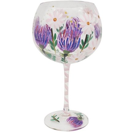 Thistle & Daisies Gin Glass, 22cm 