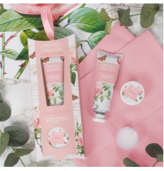 Nourish and protect your hands and lips with soothing rose-infused care