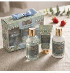 Delightful gift set featuring shower gels, hand cream and body lotion from William Morris