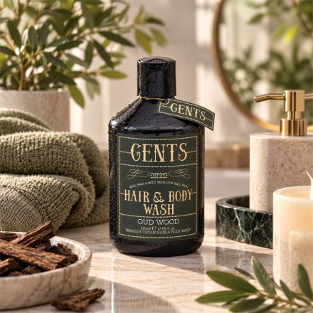 Men's Hair and Body Wash with Oud Wood Fragrance