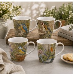 Enjoy your favourite brew with delightful garden bird illustrations