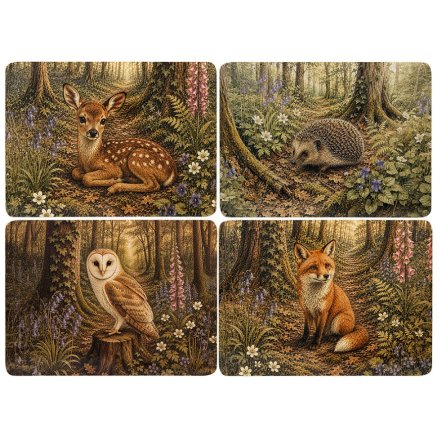 Set of 4 Wildlife Placemats 4/A