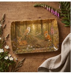 a small stylish wildlife patterned serving tray