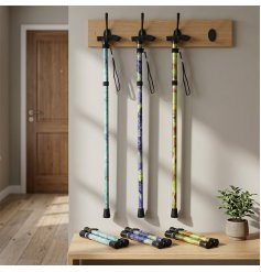 Vibrant fold-up walking sticks inspired by Van Gogh’s art, combining mobility with distinctive style