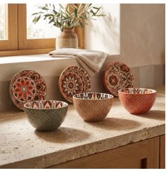 delightful bowls featuring a rich mix of warm colours