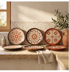 a charming Tuscany style serving plates 
