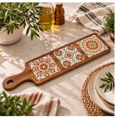 Expertly made acacia wood board for elegant cheese and charcuterie displays