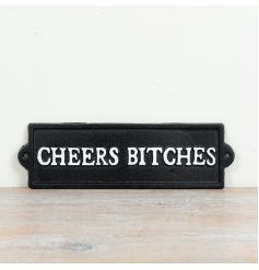 a fun cast iron wall mounted sign 