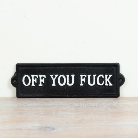 Cast Iron Wall Sign, 21.8cm 