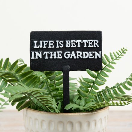 Life Is Better In The Garden Plant Label, 11.3cm 