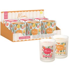 Delight Mum this Mother's Day with a beautifully fragranced tulip candle
