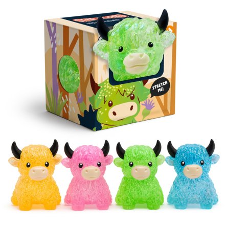 Maltose Squeezy Glitter Highland Coo Cow Stress Toy