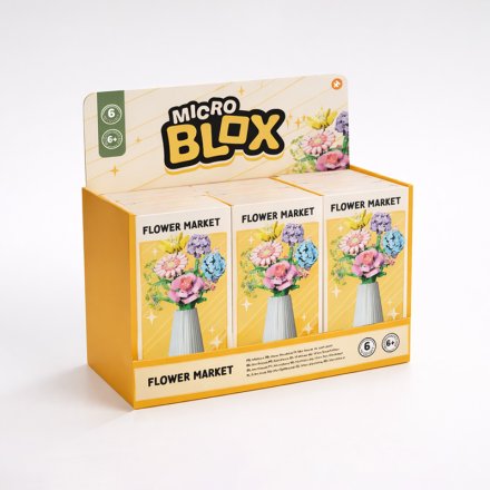 Flowers & Vase Micro Blox Construction Kit, 15.5cm 