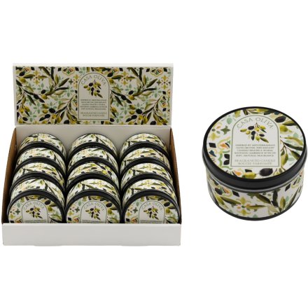 7.5cm Casa Oliva Tin Candle