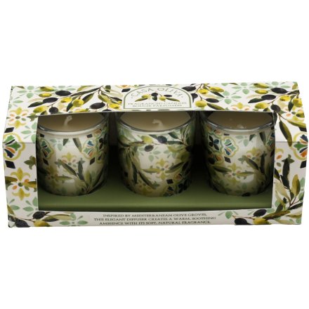 16.8cm Casa Oliva Candle Pots, S/3 