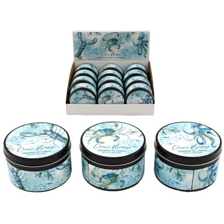 Seaside Inspiration Tin Candle 7.5x5cm