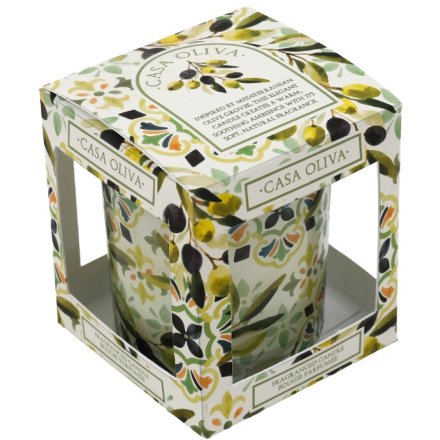Casa Oliva Candle in Decorative Box, 7.5cm
