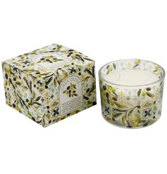 Envelop your home in the calming scent of the Casa Oliva candle