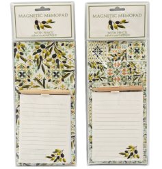 Effortlessly stick and jot your notes with the stylish Oliva magnet memo pads