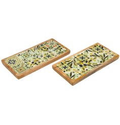 Stylish and durable enamel tray perfect for serving and display
