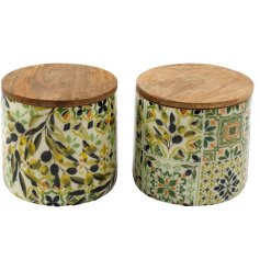 Charming enamel jar perfect for stylish kitchen storage and timeless decor