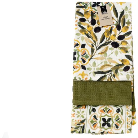 Pk3 Casa Oliva Tea Towels 