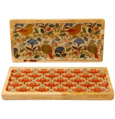 a stunning songbird serving tray 