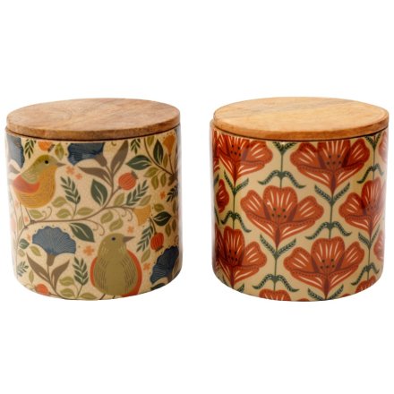 2/A Larkwood Enamel Jar, 10cm 