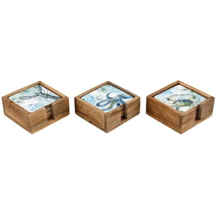 11cm Ocean Enamel Coasters, 3/A 