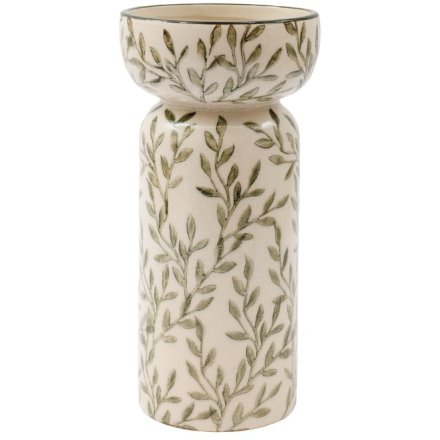 Green Leaf Vase, 25cm 