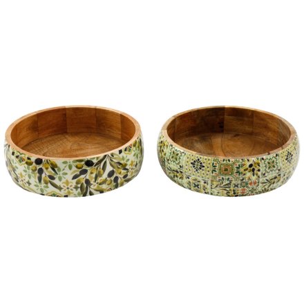 2/A Casa Oliva Enamel Bowls, 25cm 
