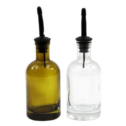 Glass Oil Bottle, 21.5cm 