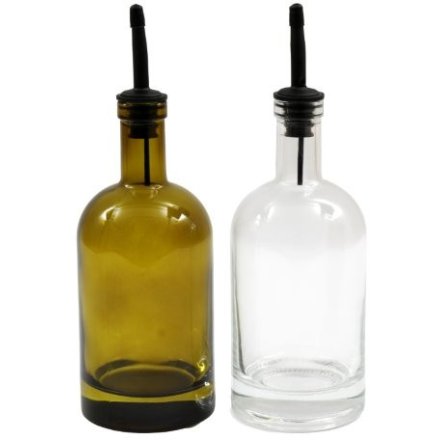 2/A Glass Oil Bottle with Pour Spout, 25.5cm 