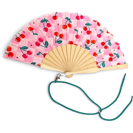 Cherry Folding Hand Fan, 23cm 