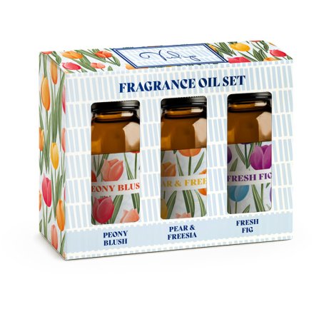 Tulip Set Of 3 Fragrance Oils, 6cm 