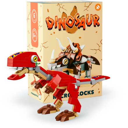Construct your very own dinosaur with this simple Micro Blox set designed for children aged 6 and above