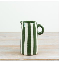 a charming striped jug vase 