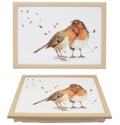 Charming Robin Love Birds lap tray adds a touch of nature to your home dining experience