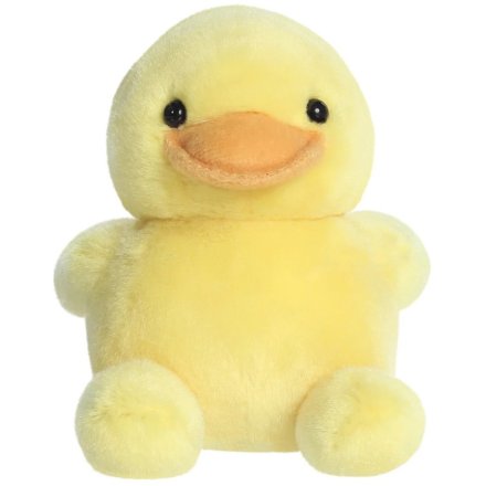 Adorable 5-inch rubber ducky plush, perfect for cuddles and decoration.