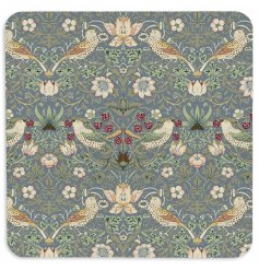 A  minimalist William morris coaster 