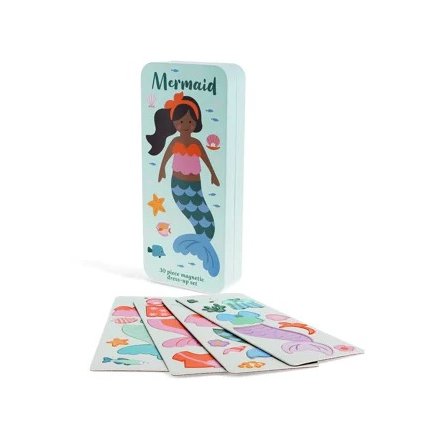 Magnetic Mermaid Dress-Up Set in Tin – 30 Pieces